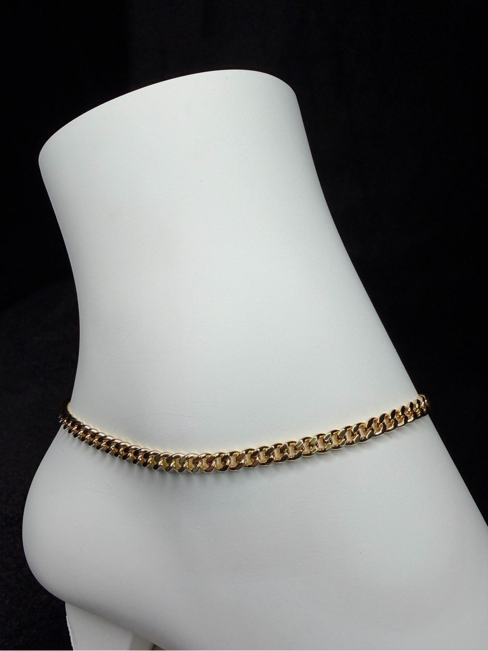Bold Cuban 9-11in 3.8MM 14K Gold Finish Anklet Brand New Stunning!!!